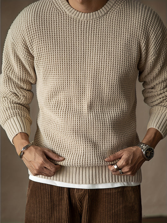 Solid Knitted Casual Pullover