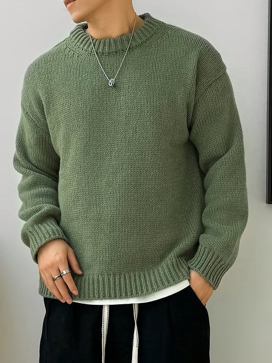 Solid Knitted Pullover